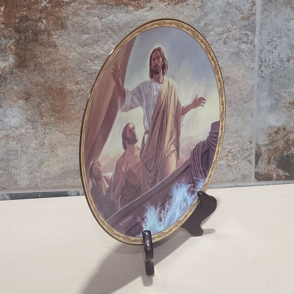 Jesus Calms The Waters Plate Robert T Barrett  Life of Christ Bradford Exchange - Picture 11 of 12
